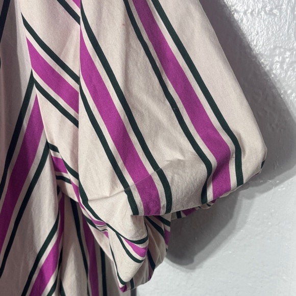 Bel Kazan Anthropologie women’s xs/s puff sleeve striped mini kaftan dress - Picture 4 of 8